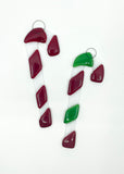Fused Glass Candy Cane Ornaments