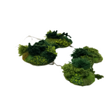 Embroidered Moss Drop Earrings, Long