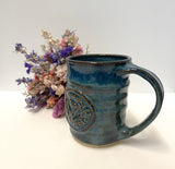 Ostrea Lake Pottery: Small Gaelic Ceramic Mug - Moss