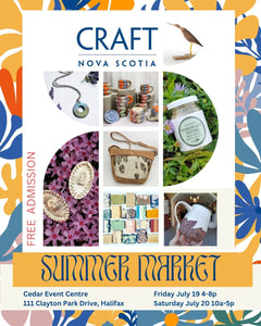 Craft Nova Scotia Summer Market Emerging Artist Section 6' Table