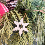 Ostrea Lake Pottery: Small Snowflakes Ornaments