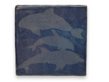 Westcote Bell Pottery: Blue Porpoise Tiles