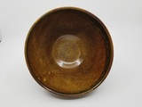 Westcote Bell Pottery: Dark Green & Brown Swirl Salad Bowl