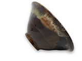 Westcote Bell Pottery: Dark Blue & Brown Swirl Bottom Salad Bowl