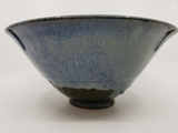 Westcote Bell Pottery: Blue, Green & Brown Swirl Bottom Salad Bowl