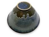 Westcote Bell Pottery: Blue, Green & Brown Swirl Bottom Salad Bowl
