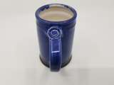 Med Mug - Blue with Brown Bottom