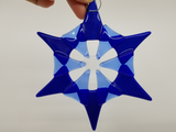 Fused Glass Medium Snowflake Ornaments