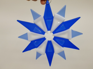 Fused Glass Large Snowflake Ornaments