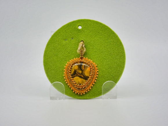 Pendant with Bumblebee Jasper Cabochon - Designer Craft Shop