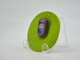 Brooch with Dichroic Fused Glass Cabochon - Designer Craft Shop