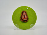 Brooch with Fused Glass Cabochon with Tree - Designer Craft Shop