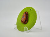 Brooch with Fused Glass Cabochon with Tree - Designer Craft Shop
