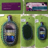 Pendant with Dichroic Fused Glass Cabochon - Designer Craft Shop