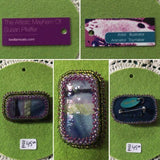 Brooch with Dichroic Fused Glass Cabochon - Designer Craft Shop