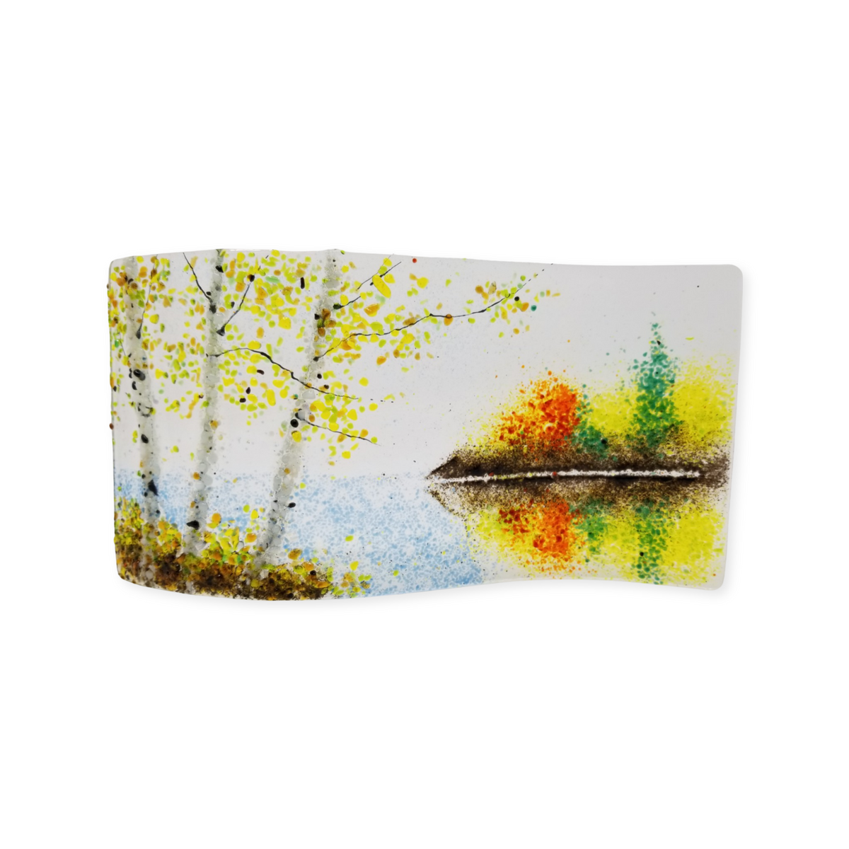 Fused Glass by Brent Harding: Lake Reflections - Curved Glass