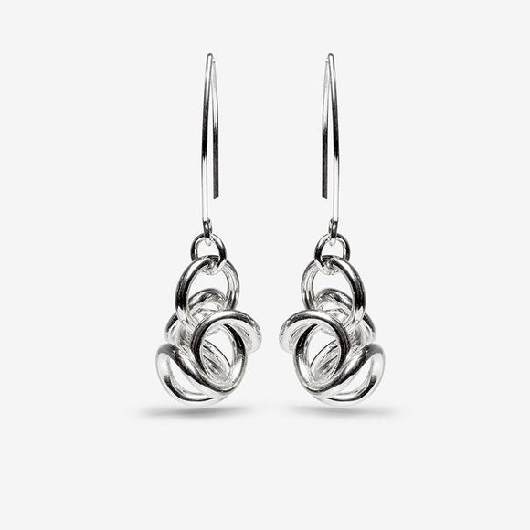 Hugs Drop Earrings Large SS - Designer Craft Shop