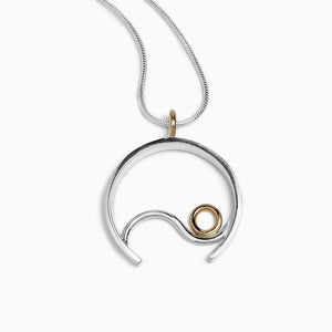 Contentment Pendant SS/14K Gold - Designer Craft Shop