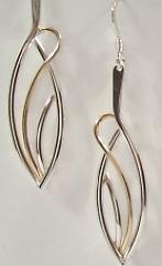Flame Drop Earrings SS/14k - Designer Craft Shop