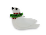 School Street Glass Studio: Fused Glass Dove Ornaments